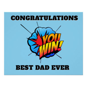 Best Dad Ever Award Poster