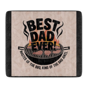 Best Dad Ever BBQ Design – King of the Grill Cutting Board