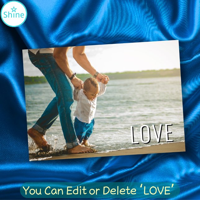 Best DAD Ever Best Father Ever LOVE custom photo Card (Creator Uploaded)