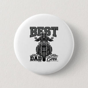 Best Dad Ever Biker Vintage Engraving T-Shirt_1 6 Cm Round Badge