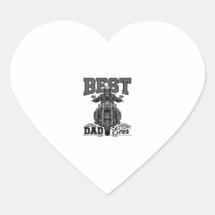 Best Dad Ever Biker Vintage Engraving T-Shirt_1 Heart Sticker