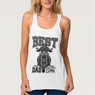 Best Dad Ever Biker Vintage Engraving T-Shirt_1 Singlet