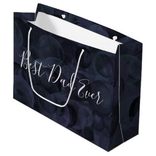 Best Dad Ever Black Christmas Large Gift Bag