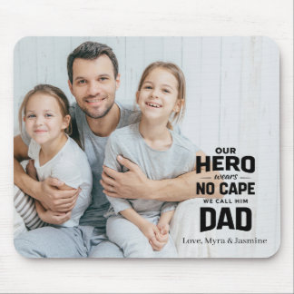 Best Dad Ever Black Custom Photo Gift From Kids Mouse Pad