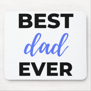 Best Dad Ever Black Mouse Pad