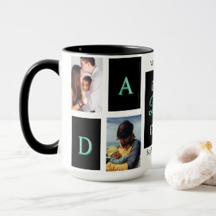 Best Dad Ever Black Photo Personalised Mug