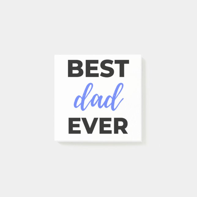 Best Dad Ever Black Post-it Notes (Front)