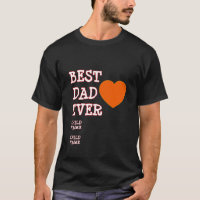 BEST DAD EVER Black red heart custom