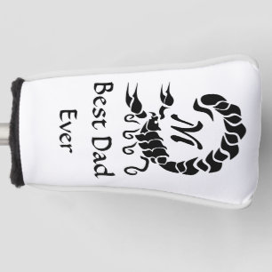 Best Dad Ever Black Scorpion Monogram Golf Head Cover