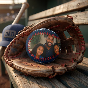 Best Dad Ever Blessed by God Personalised Photo Baseball