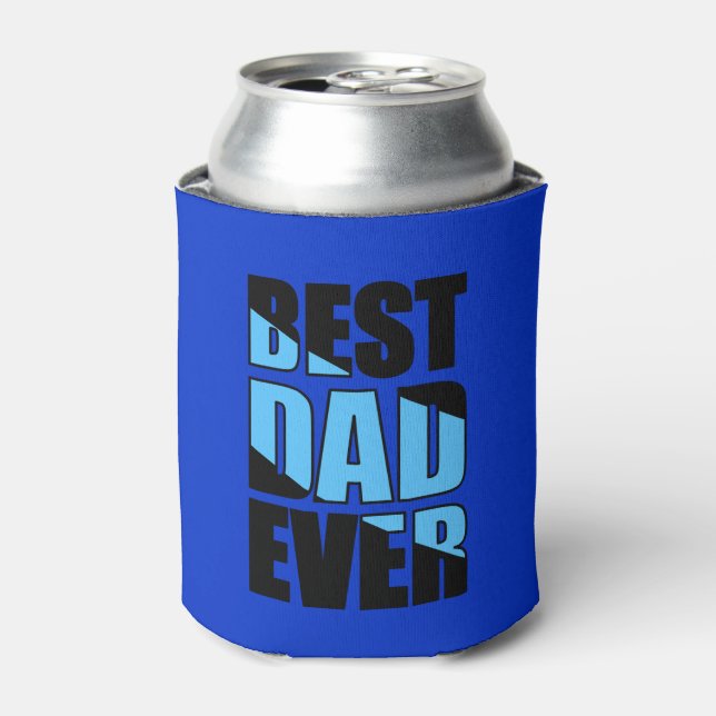 Best Dad Ever Blue Can Cooler (Can Front)