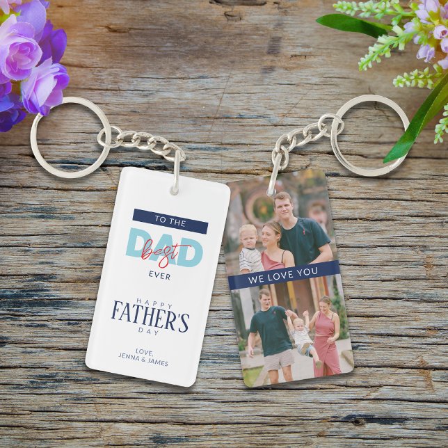 Best Dad Ever Blue Fathers Day Key Ring (Creator Uploaded)