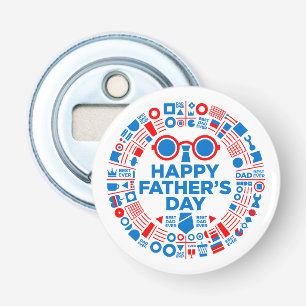 Best Dad Ever Blue Red Graphic Gift for Dad Bottle Opener