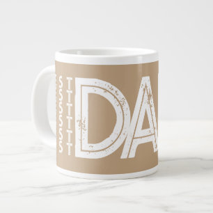 Best Dad Ever Bold Typography Large Coffee Mug