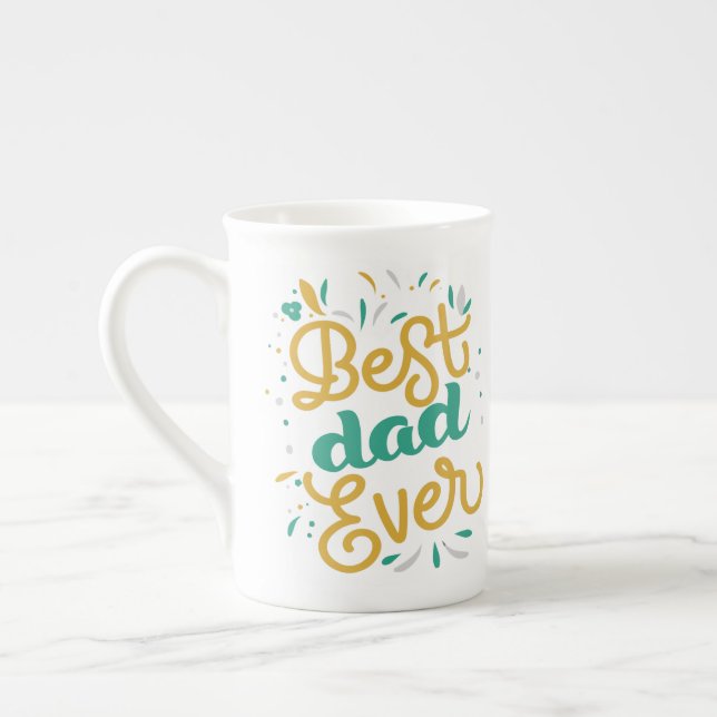 Best Dad Ever Bone China Mug (Left)