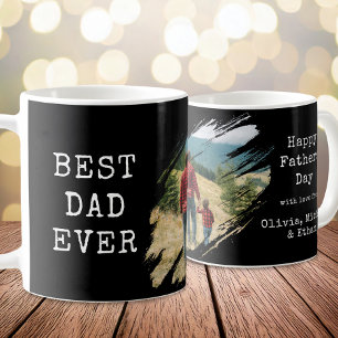 Best Dad Ever Brush Stroke Photo Coffee Mug
