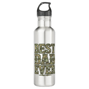 Best Dad Ever Camo Vintage Engraving Design_1 710 Ml Water Bottle