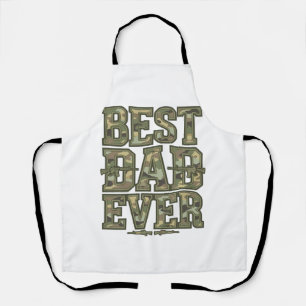 Best Dad Ever Camo Vintage Engraving Design_1 Apron