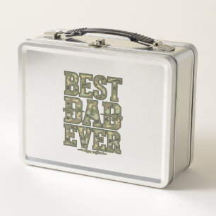 Best Dad Ever Camo Vintage Engraving Design_1 Metal Lunch Box