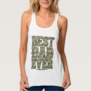 Best Dad Ever Camo Vintage Engraving Design_1 Singlet