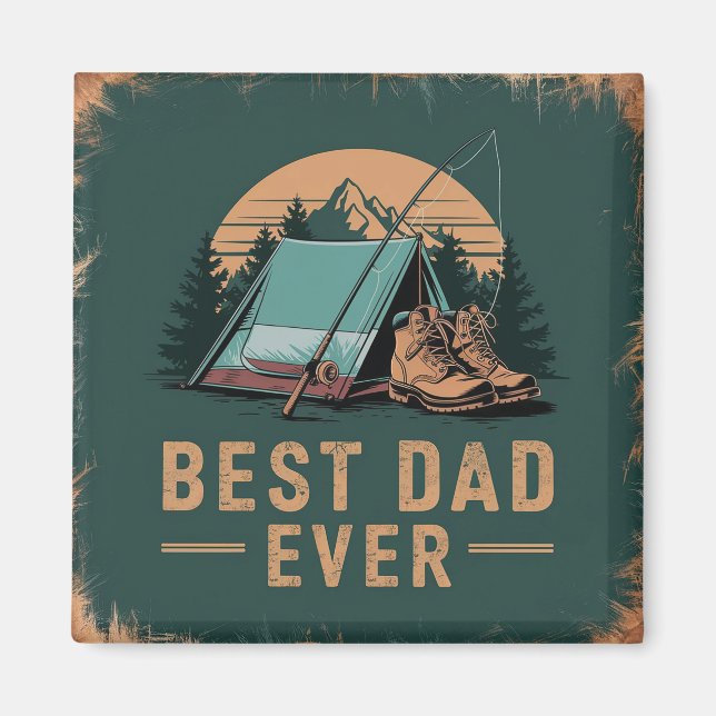 Best Dad Ever Camping Design  Magnet (Front)