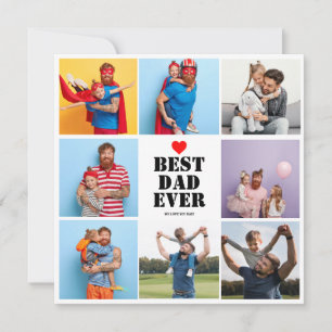 Best Dad Ever Card Photo Collage Father's day Gift