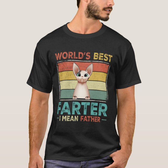 Best Dad Ever Cat Kitten Fathers Day Dad T-Shirt (Front)
