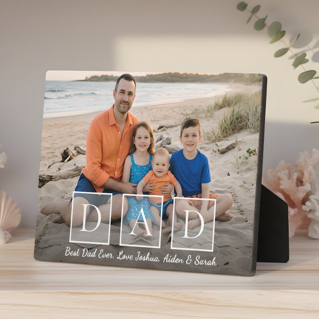 Best Dad Ever Child Names Photo Plaque (Creator Uploaded)