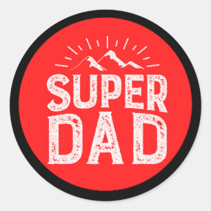 Best Dad Ever Classic Round Sticker