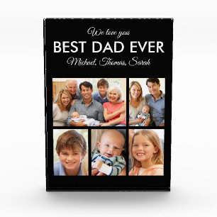 Best Dad Ever Collage Fathers Day Photo Block