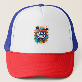 Best Dad Ever - Colourful Tools Design for Fathers Trucker Hat