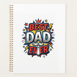 Best Dad Ever Comic Vintage Engraving Shirt Design Planner