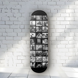 Best Dad Ever Cool Trendy Instagram Photo Collage Skateboard