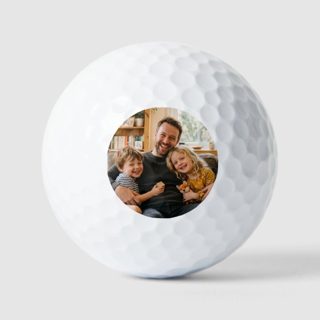 Best Dad Ever Create Your Own Photo Gift Golf Balls (Front)