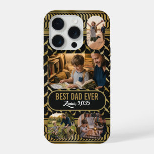 Best Dad Ever Custom 4 photos Palestinian Keffiyeh iPhone 15 Pro Case
