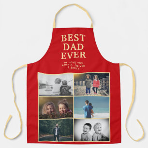 Best Dad Ever Custom 6 Photo Collage Apron