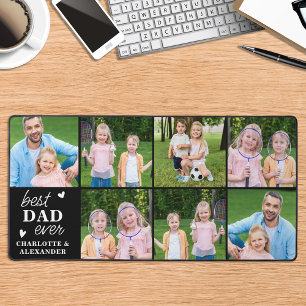 Best DAD Ever Custom 7 Photo Collage Personalised Desk Mat