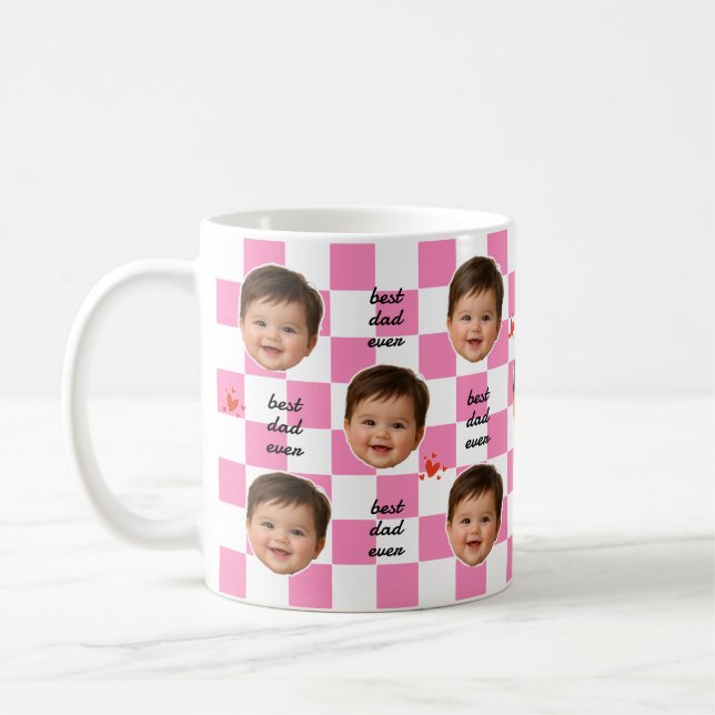 Best Dad Ever Custom Baby Photo Mug (Left)