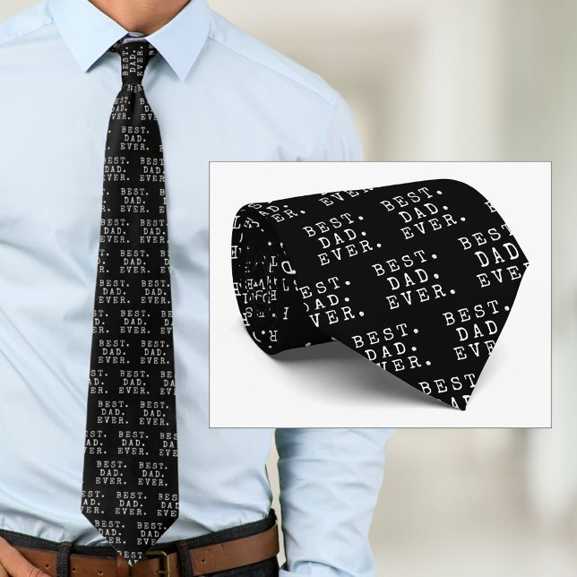 BEST DAD EVER Custom Colour Tie (Creator Uploaded)