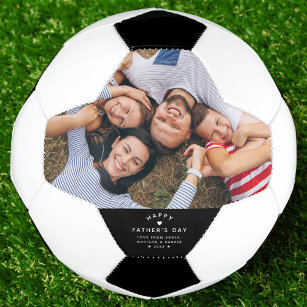Best Dad Ever Custom Cool Photo Fathers Day Soccer Ball
