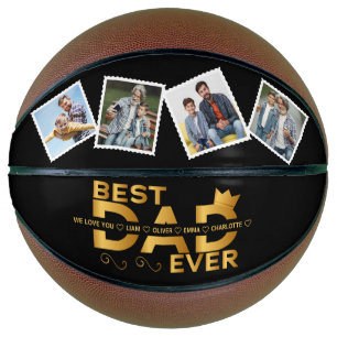 Best Dad Ever Custom Family Photo, children's name Basketball