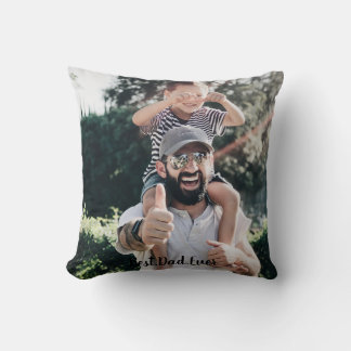 Best Dad Ever Custom Father's Day Photo  Cushion