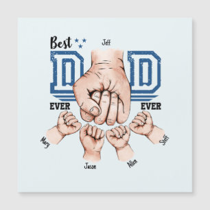 Best Dad Ever Custom Fist Bump - Four Kids