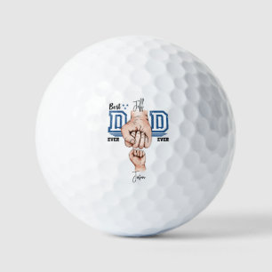 Best Dad Ever Custom Fist Bump - One Kid Golf Balls