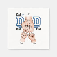 Best Dad Ever Custom Fist Bump - Two Kids