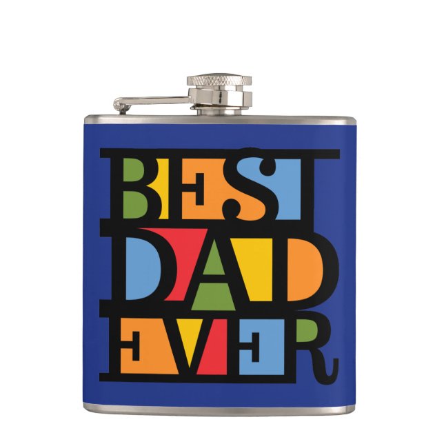 BEST DAD EVER custom flask (Front)