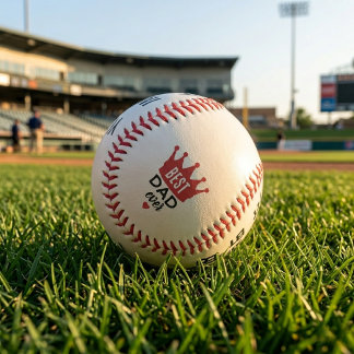 Best Dad Ever Custom Image Baseball