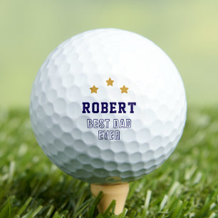 Best Dad Ever Custom Name Text Golf Balls