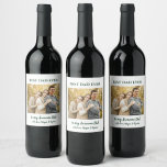 Best Dad Ever Custom Photo<br><div class="desc">Best Dad Ever customisable photo wine label. Perfect label to attach on the gifts for your Dad on Father's day,  Birthday and Happy Holiday Season. Feel free to customise it with your favourite family photo and with your own expression.</div>