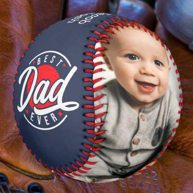 Best Dad Ever Custom Photo Baseball (Creator Uploaded)